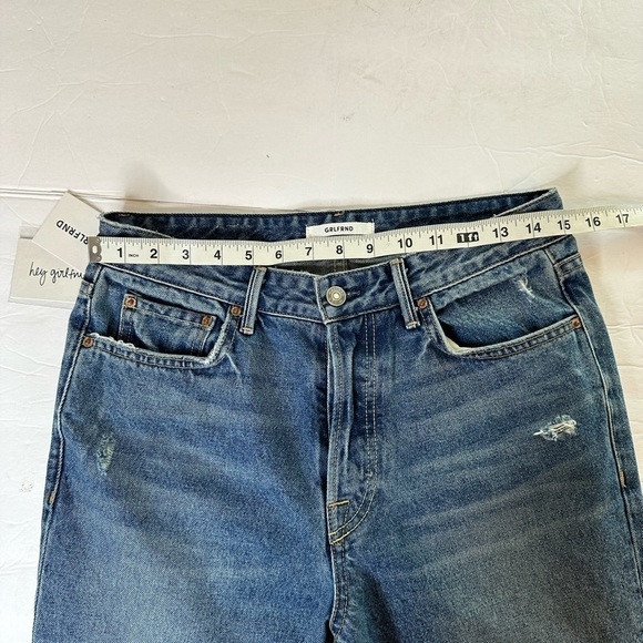 GRLFRND Jeans The Karolina High Rise Straight Crop in close to You Button Fly - Picture 7 of 9